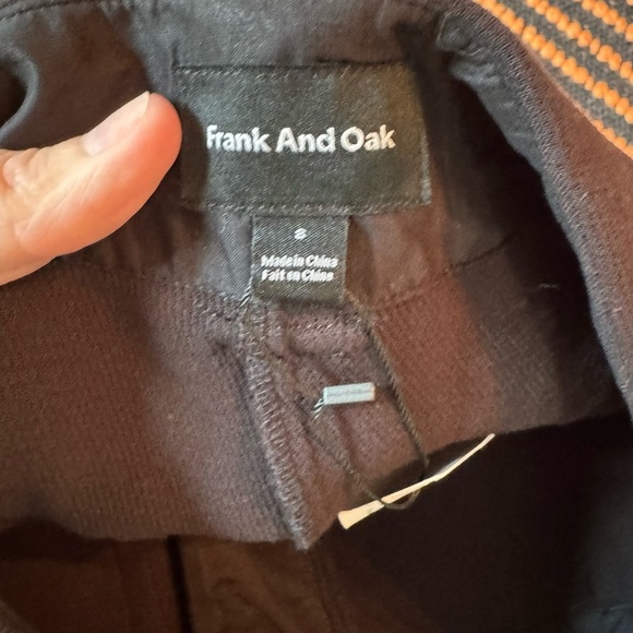 Frank and Oak Alice droite straight black pants nwt size 8 - Picture 4 of 6